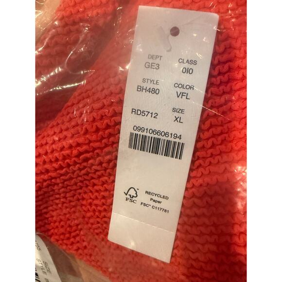 NWT J. Crew Retro Scrunchie Low Rise Hipster Bikini Swim Bottom XL Red Scarlet - Picture 7 of 15